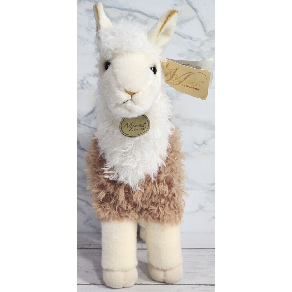 Llama White/Beige Plush 12", Miyoni by Aurora World, Inc., New w/Tags